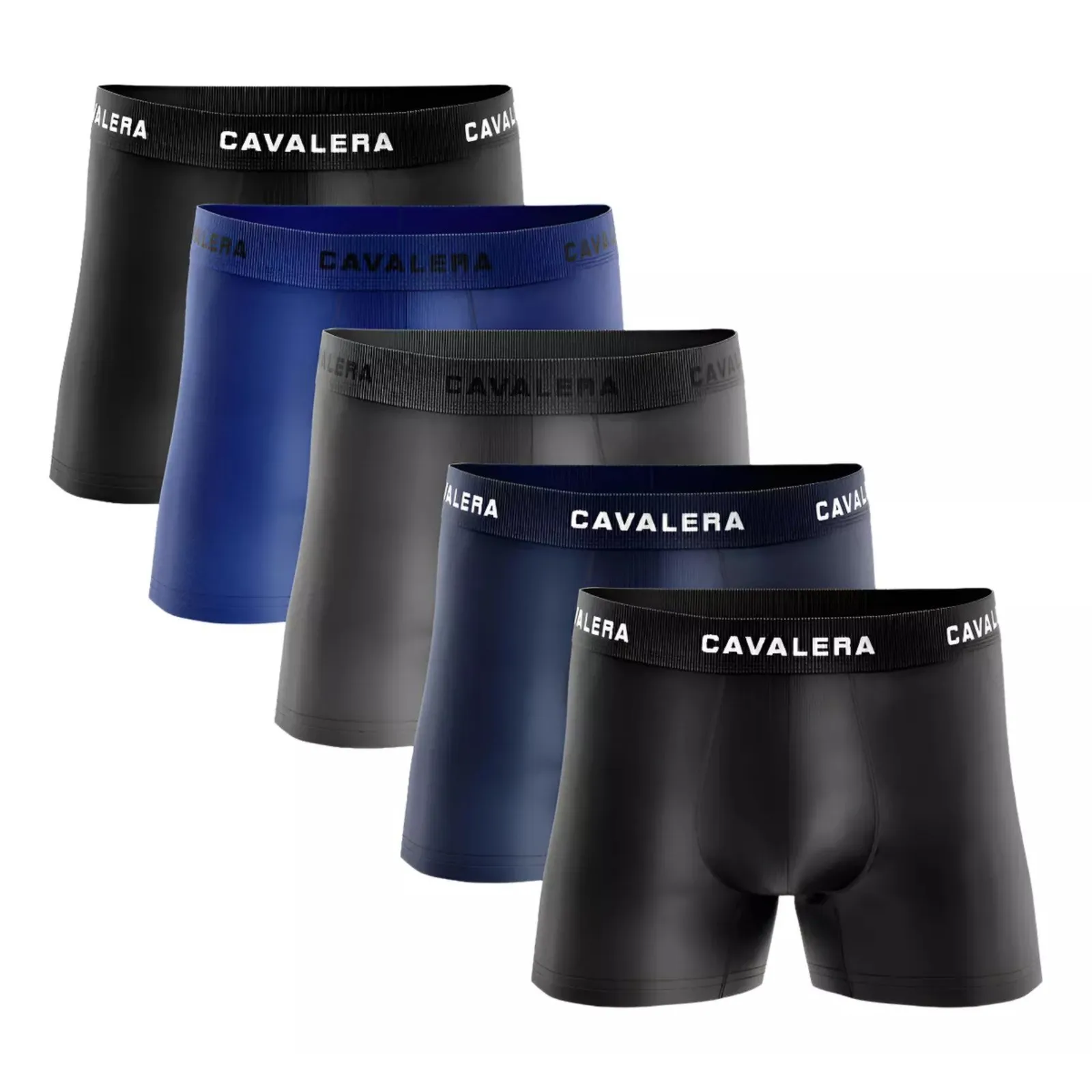Kit 5 Cuecas Boxer Cavalera Sem Costura Poliamida Original