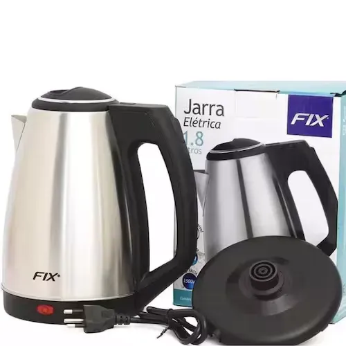 Chaleira Eletrica Inox Amanzi 1.8litros 220v E 1500w Fix