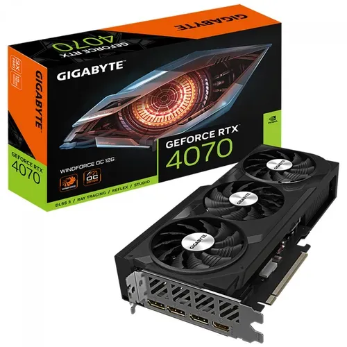 Placa De Vdeo Gigabyte Nvidia Geforce Rtx 4070 Windforce Oc 12gb