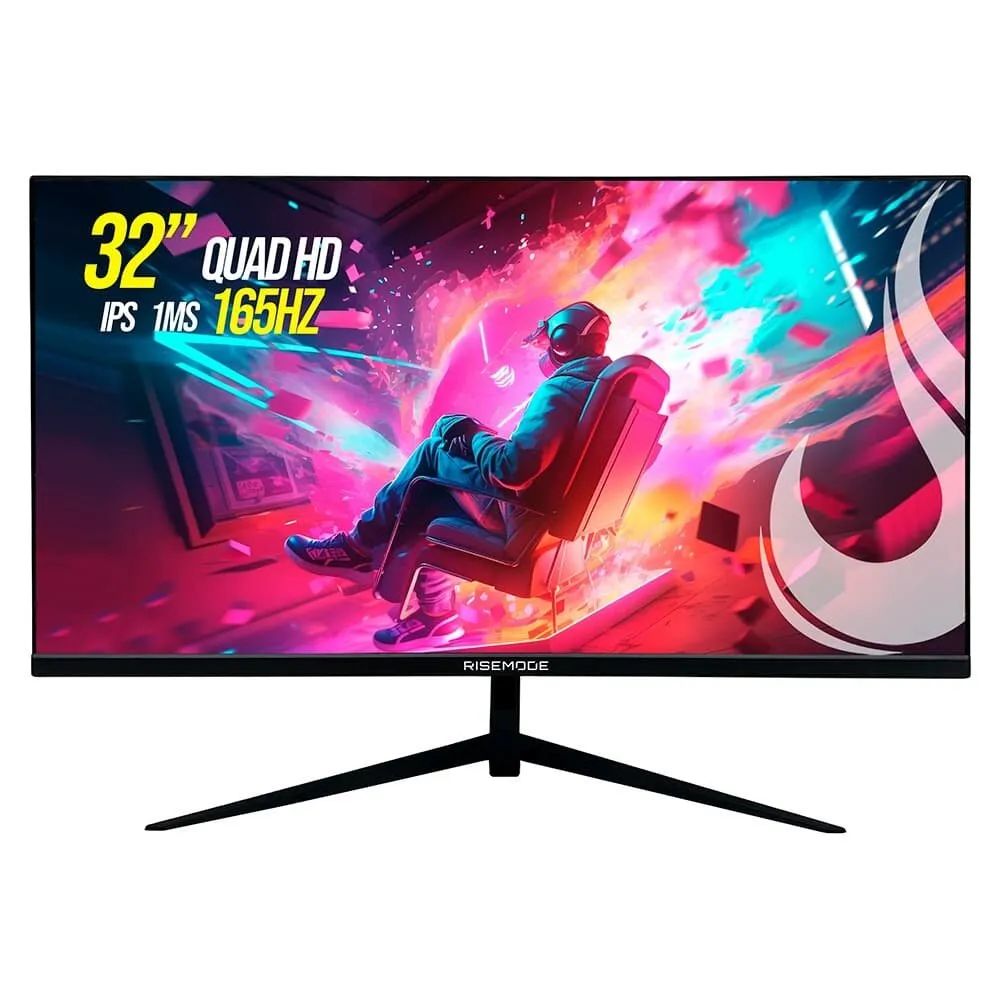 Monitor Gamer Rise Mode 32" 2k, 165hz, 1ms, Ips