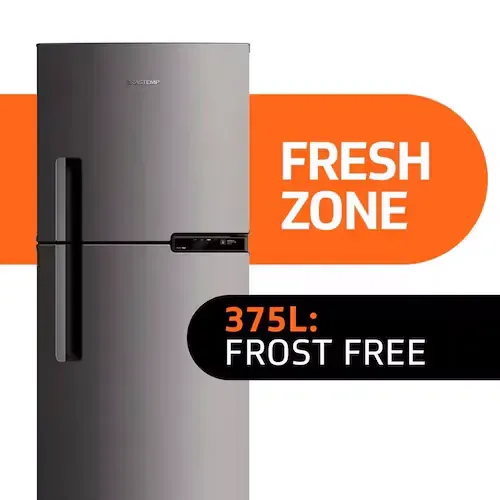 Geladeira Brastemp Brm44hk Frost Free Duplex Com Compartimento Extrafrio E Fresh Zone Inox - 375l - 110v