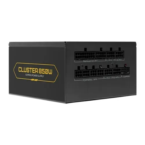 Fonte Pichau Cluster, 850w, Pcie 5.0, Full Modular, Cybenetics Gold, Preto, Pg-cl850-bk01