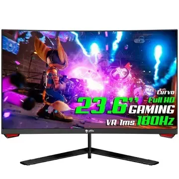 Monitor Gamer Ninja Sharingan, 23.6 Pol, Curvo, Full Hd, 1ms, 180hz, Freesync, Hdmi/dp, Gnscb-24180-fhd