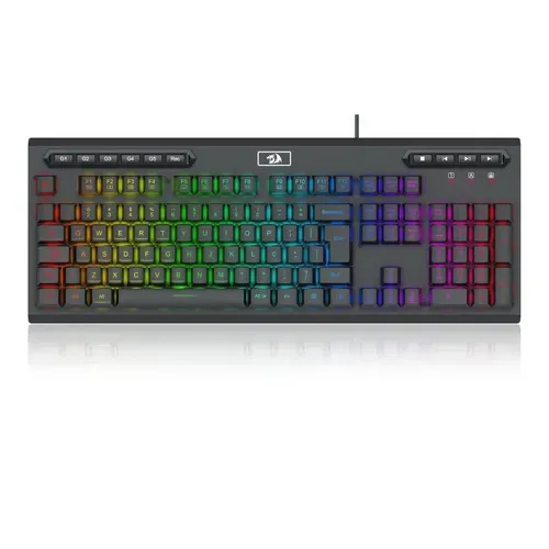 Teclado Membrana Redragon Aditya Rgb C/fio Preto