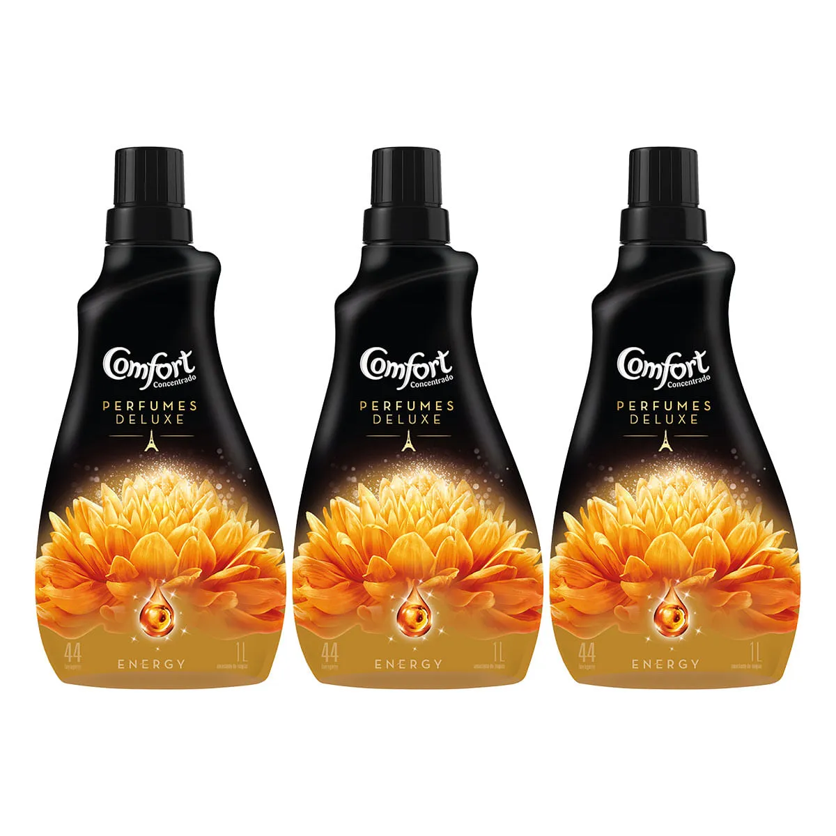 [r$ 11,03 Cada] Amaciante Comfort Concentrado Energy leos Essenciais 1 Litro - 3 Unidades