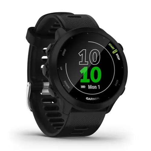 Monitor Cardaco De Pulso Com Gps Garmin Forerunner 55 Preto Eu