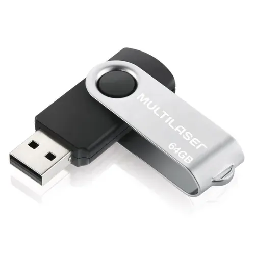 Pen Drive Multilaser Twist 64gb Preto - Pd590
