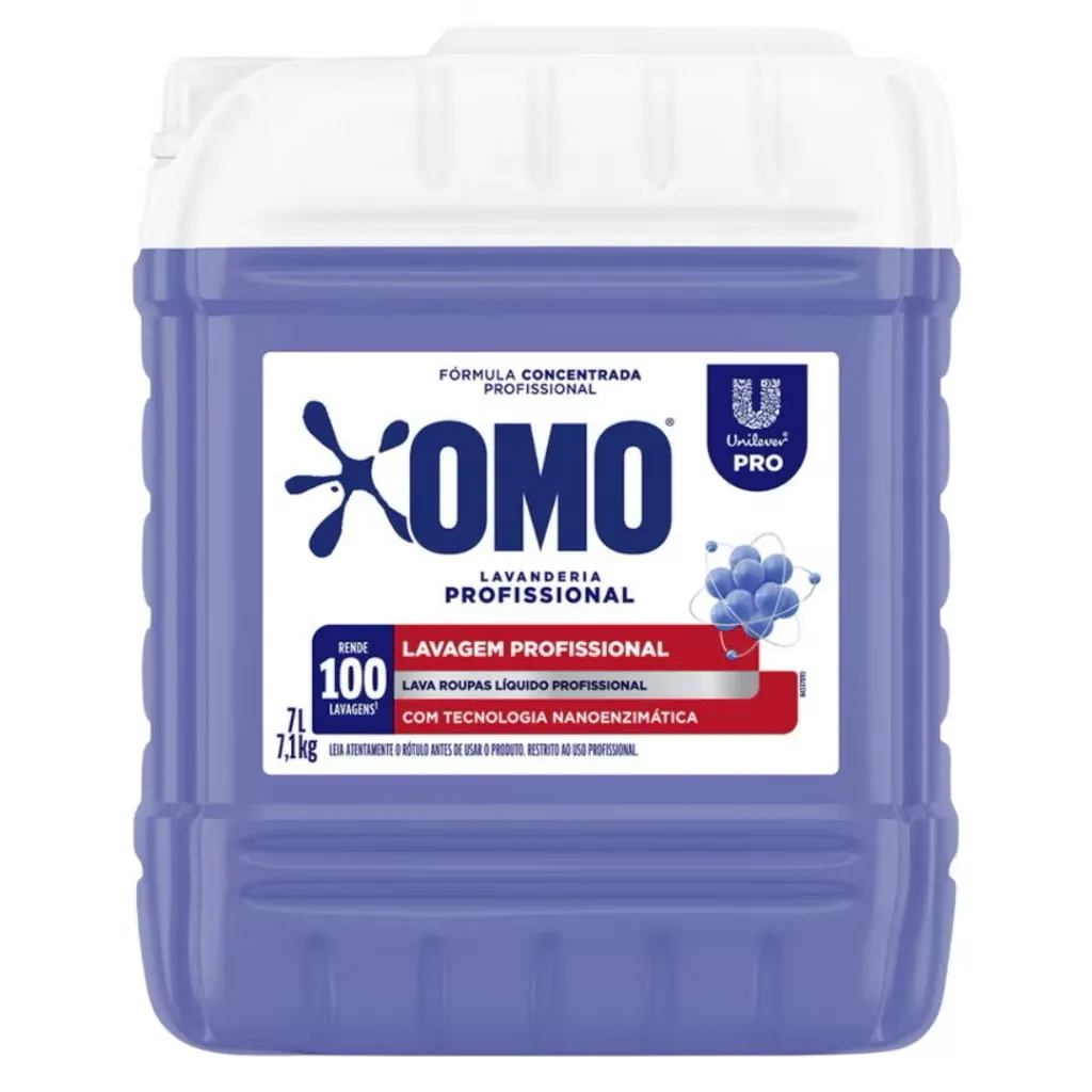 Lava Roupas Lquido Profissional Omo 7 Litros
