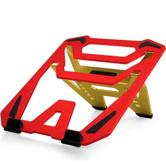 Base Notebook C3tech Nbc-200rgd 14" Alumnio Regulagem Vermelho/amarelo