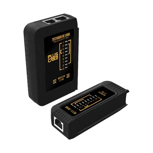 Testador De Cabo De Rede Plus Cable Lt-100bk Plug And Play Compatvel Rj11/rj45