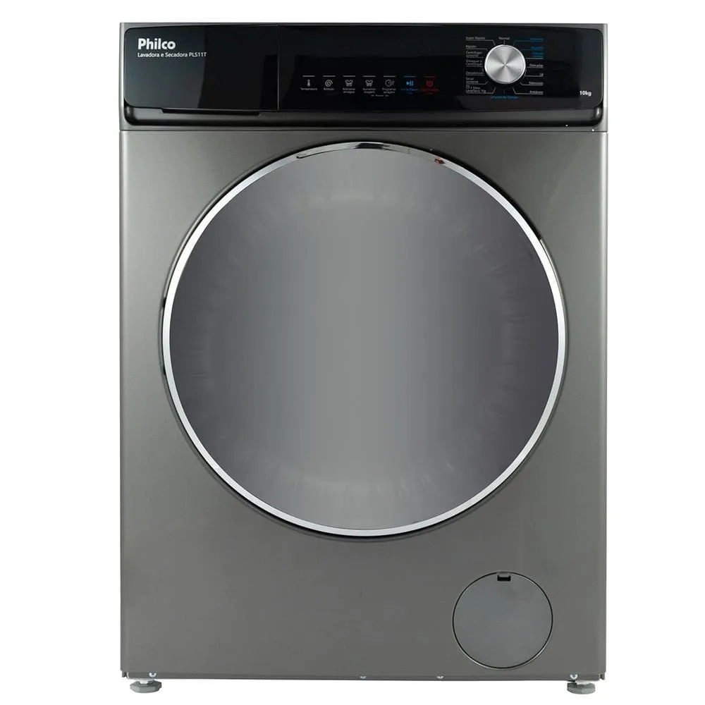 Lava E Seca Philco 16 Programas Eco Inverter 10 Kg Inox Pls11t - 110v