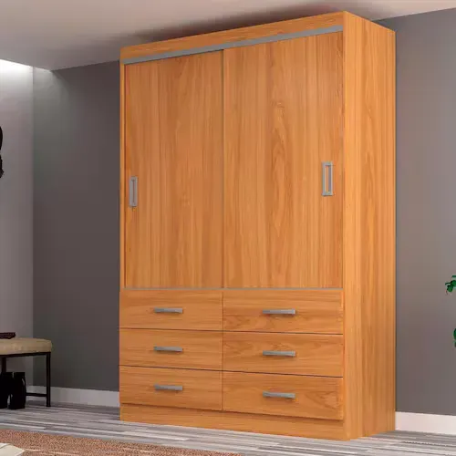 Guarda-roupa Solteiro Veneza 2 Pt 6 Gv Cinamomo - Marrom