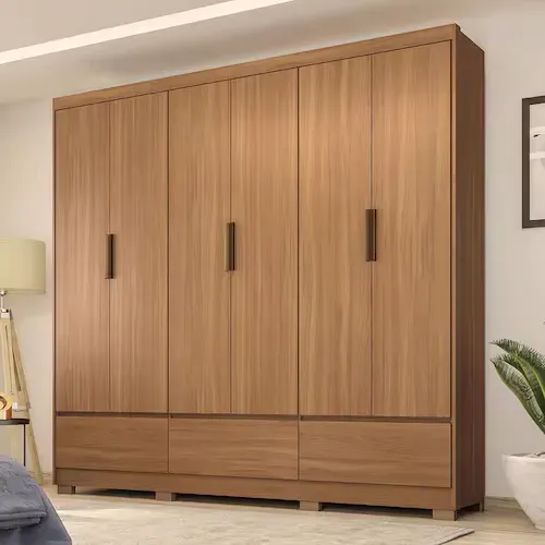 Guarda-roupa Casal Dembile Delucca Com 6 Portas E 3 Gavetas - 233 Cm De Largura - Amendola