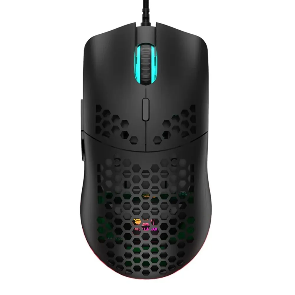 [r$43 Taxa Inclusa/moedas] Mouse Leve Para Jogos, Com Fio, Shell Honeycomb, Rgb Chroma Backlit, 6400 Dpi Ergonmico Para Pc Porttil Mac, 69g, M1