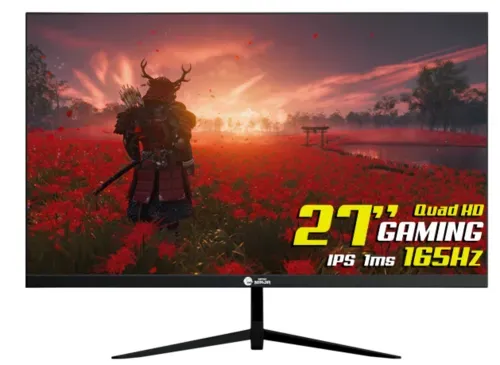 Monitor Gamer Ninja Tenseigan, 27 Pol, Quad Hd, Ips, 1ms, 165hz, Freesync, Hdr, Hdmi/dp, Black, Mgn-008-27b