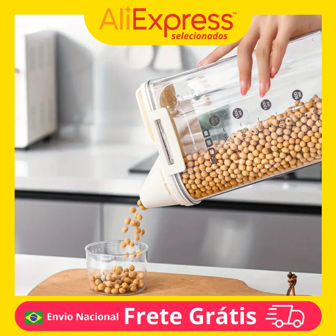 [r$ 14,97 Moedas] Pote Hermtico 2,5l Com Bico Dosador