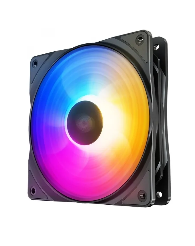Cooler Para Gabinete Deepcool Rf120 Fs Led Rainbow 120mm, 1500rpm 56cfm Dp-fled3-rf120-fs