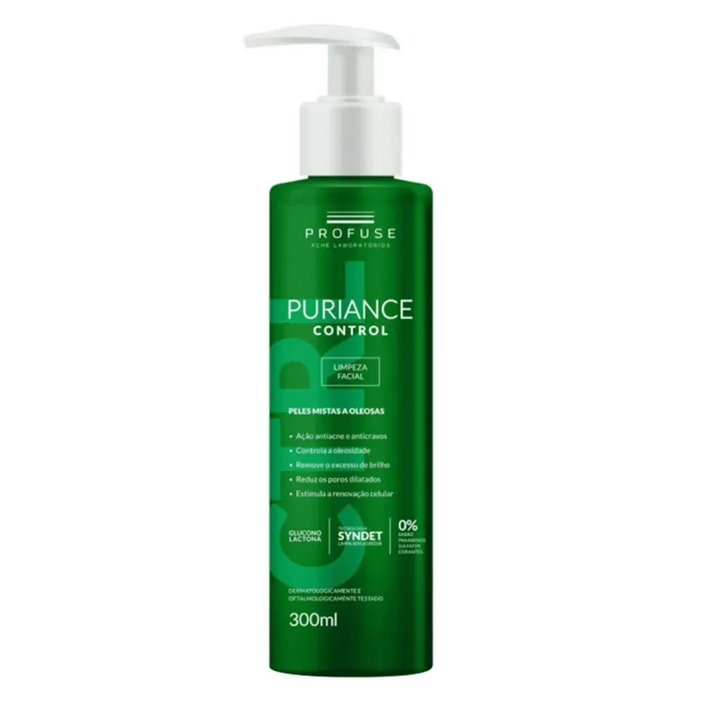 Puriance Control Sabonete Lquido Profuse Limpeza Facial 300ml