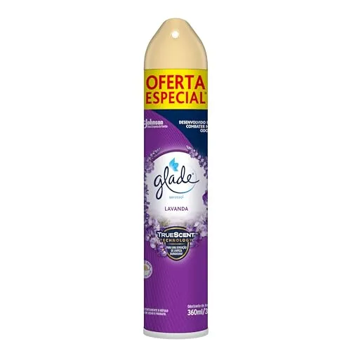 [rec/ + Por - R$ 8,31] Glade Aromatizador De Ambiente Aerosol, Spray Com Fragrncia De Lavanda, Odorizador De Ambiente, 360ml
