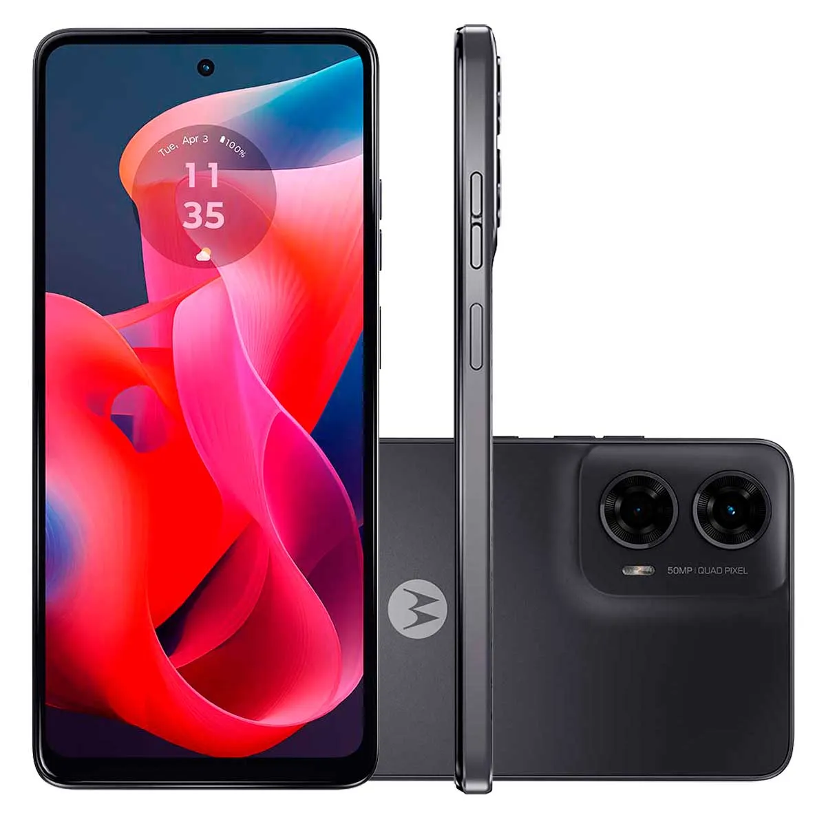 Smartphone Motorola Moto G24 Grafite 128gb 8gb (4gb Ram+4gb Ram Boost)