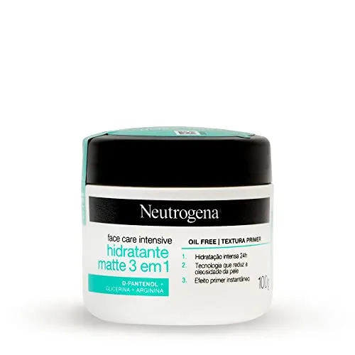 [rec] Neutrogena Hidratante Facial Matte 3 Em 1 Face Care Intensive, 100g
