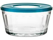 Tigela De Vidro Com Tampa 600ml Redonda Nadir