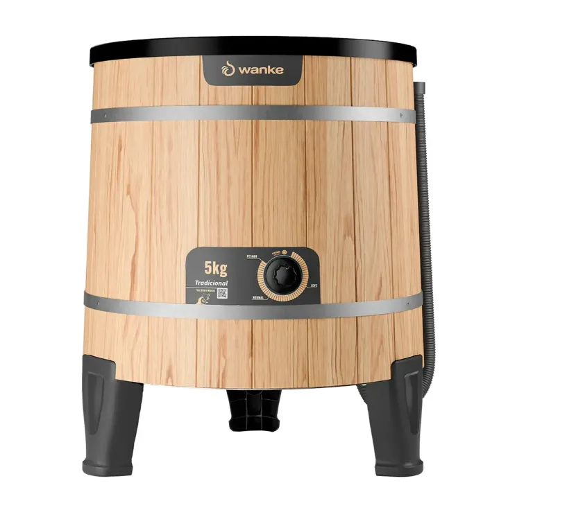 Tanquinho Wanke Tradicional 5kg Semiautomtico Agitador Removvel - Madeira Clara - 110 Volts