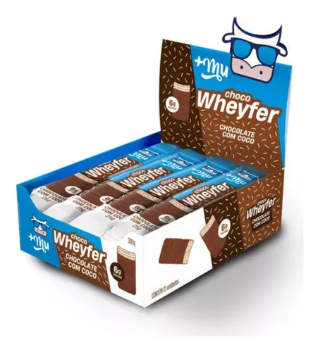 Chocowheyfer Proteico Sabor Chocolate Com Coco Display Com 12 Unidades 300g +mu