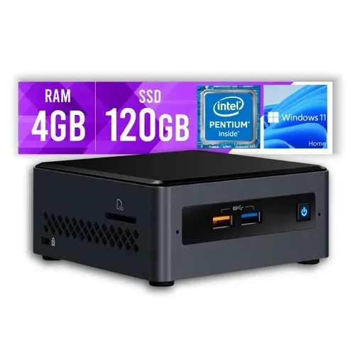 Mini Pc Intel Nuc Pentium J5040 4gb Ssd 120gb Intel Graphics 600 Win 11 Sl Certo Pc - 213