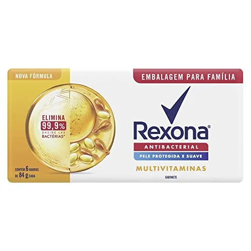 Rexona Sabonete Em Barra Multivitaminas 84g 6 Barras