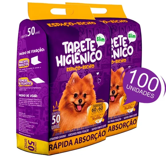 Tapete Higinico Espao De Bicho 100 Unidades Envio Imediato