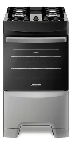 Fogo 4 Bocas Fc4gs Mesa De Vidro Silver Continental Bivolt