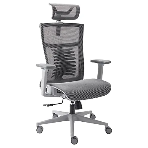 Cadeira De Escritrio Ergonmico Cinza Elements Vertta Pro