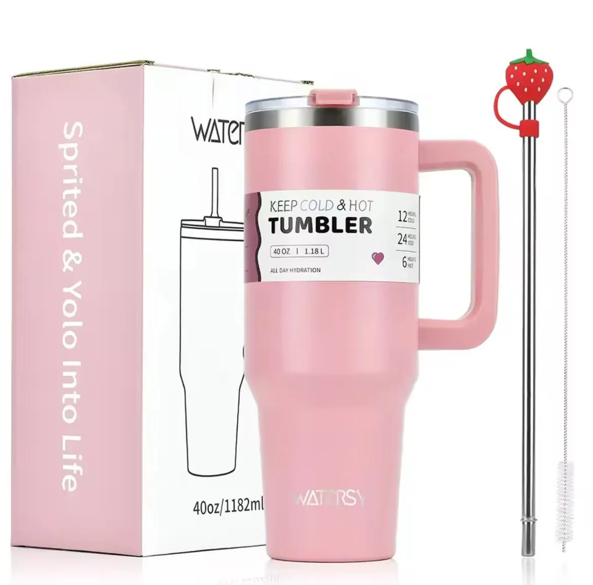 [com Imposto] Caneca Trmica De Ao Inoxidvel 1l, Copo De Grande Capacidade Com Ala, Escritrio, Casa, Copo De Caf Isolado