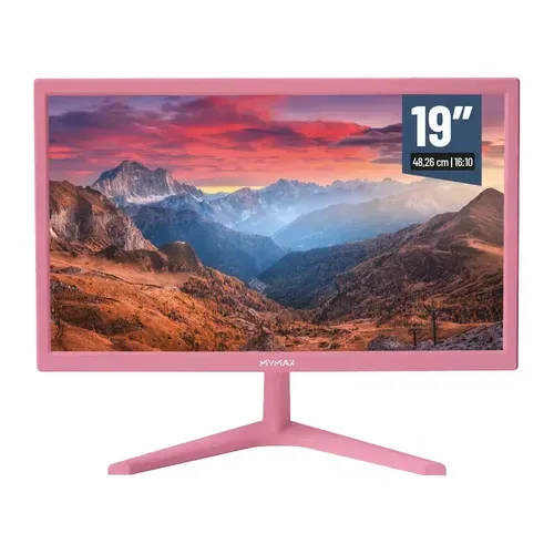 Monitor 19' Hd Led, 60hz, Hdmi, Vga, 3.6ms Rosa - Mymax