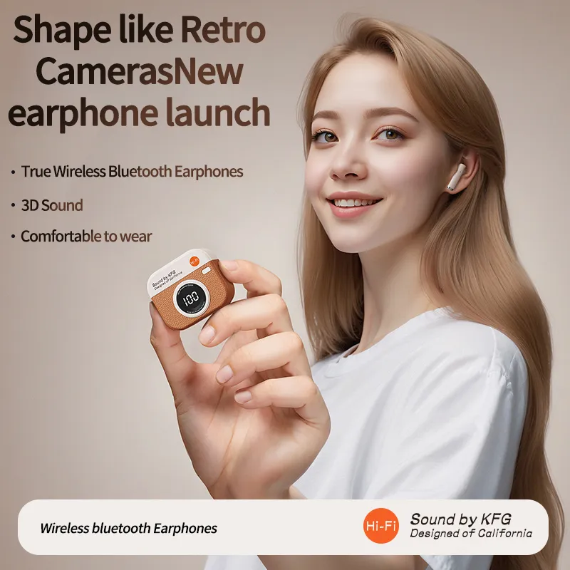 [taxa Inclusa] 2025 Novos Fones De Ouvido Sem Fio Tws Com Bluetooth 5.4 36 Horas De Reproduo De Volta Esportivos Com Display Led Microfone Embutido