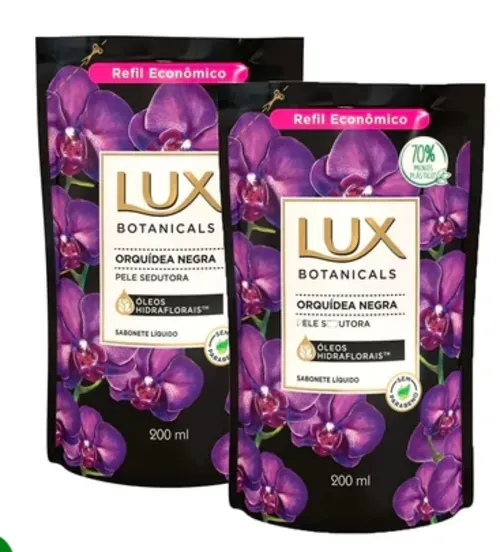 Kit 2 Sabonete Lquido Lux Botanicals Orqudea Negra Refil 200ml