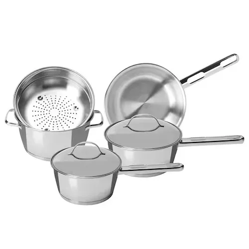 Conjunto De Panelas Tramontina Allegra 65650280 Em Ao Inox - 5 Peas