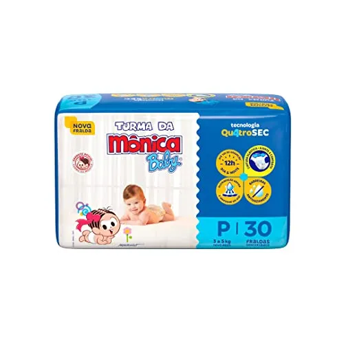 Fralda Turma Da Mnica Baby Jumbo P 30 Unidades