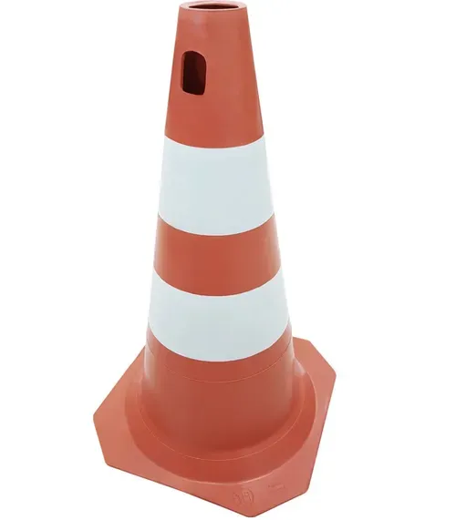 Cone Plt Para Sinalizao Laranja E Branco 50cm Plastcor-70001283