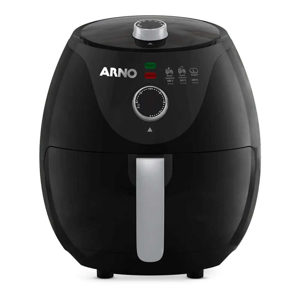 Fritadeira Sem leo Arno Airfry Easy Fry Com 3,2 Litros Hot Air E Cesto Removvel Preta - 110v