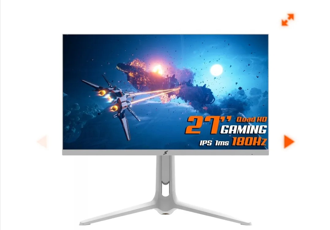 Monitor Gamer Superframe Orbit, 27 Pol, Quad Hd, 180hz, Fast Ips, 1ms, 130% Srgb, Freesync, Hdr, Hdmi/dp, Branco, Sfofw-27180-qhd-pro