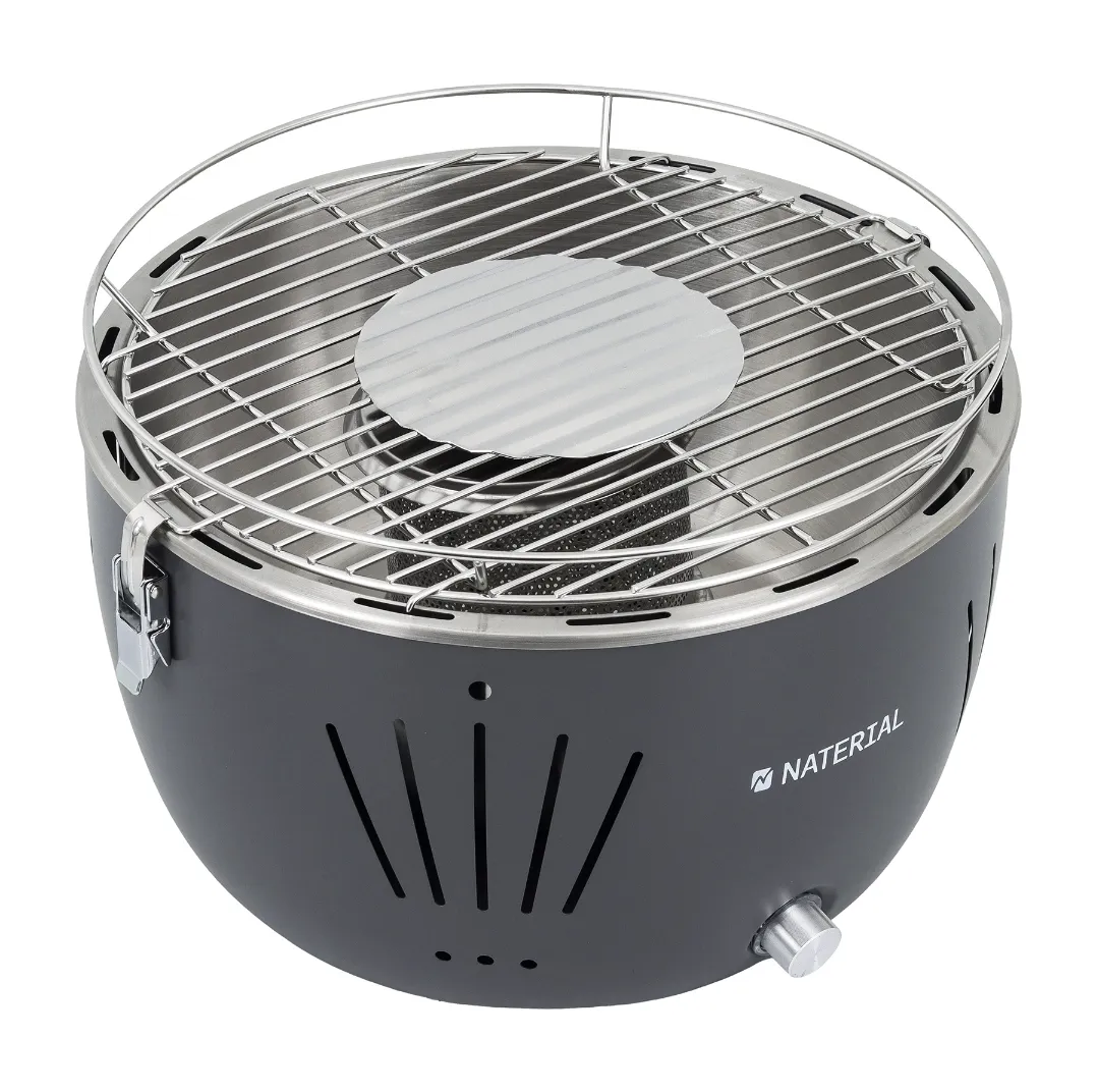 Churrasqueira Table Grill Porttil A Carvo 23x35cm (preto Ou Cinza)