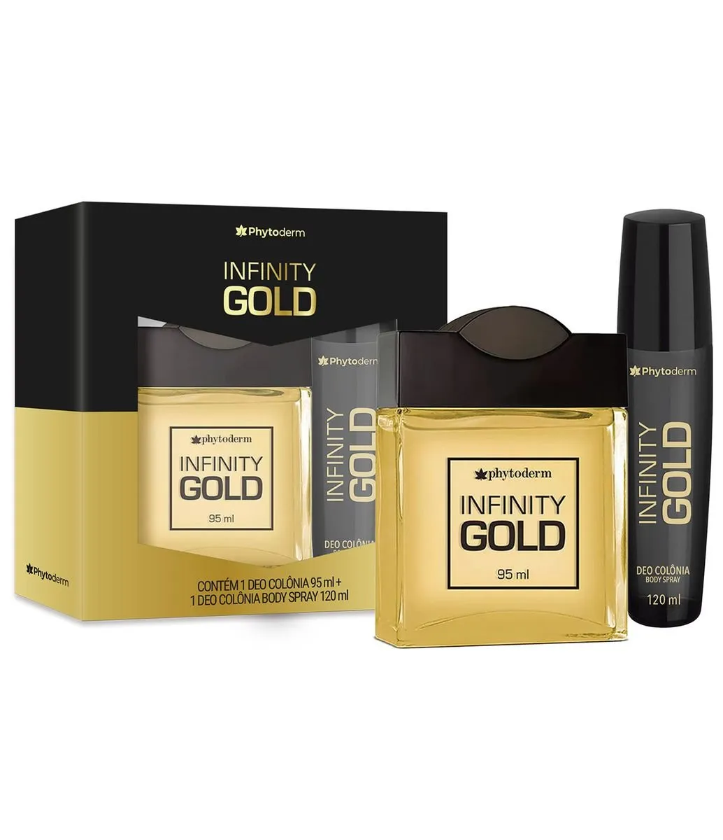 Kit Phytoderm Infinity Gold Deo Colnia 95 Ml + Body Spray 120 Ml
