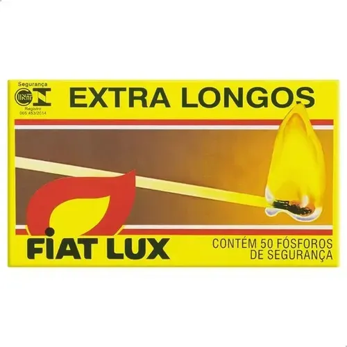 Caixa De Fsforo Fiat Lux Extra Longo Com 50 Unidades