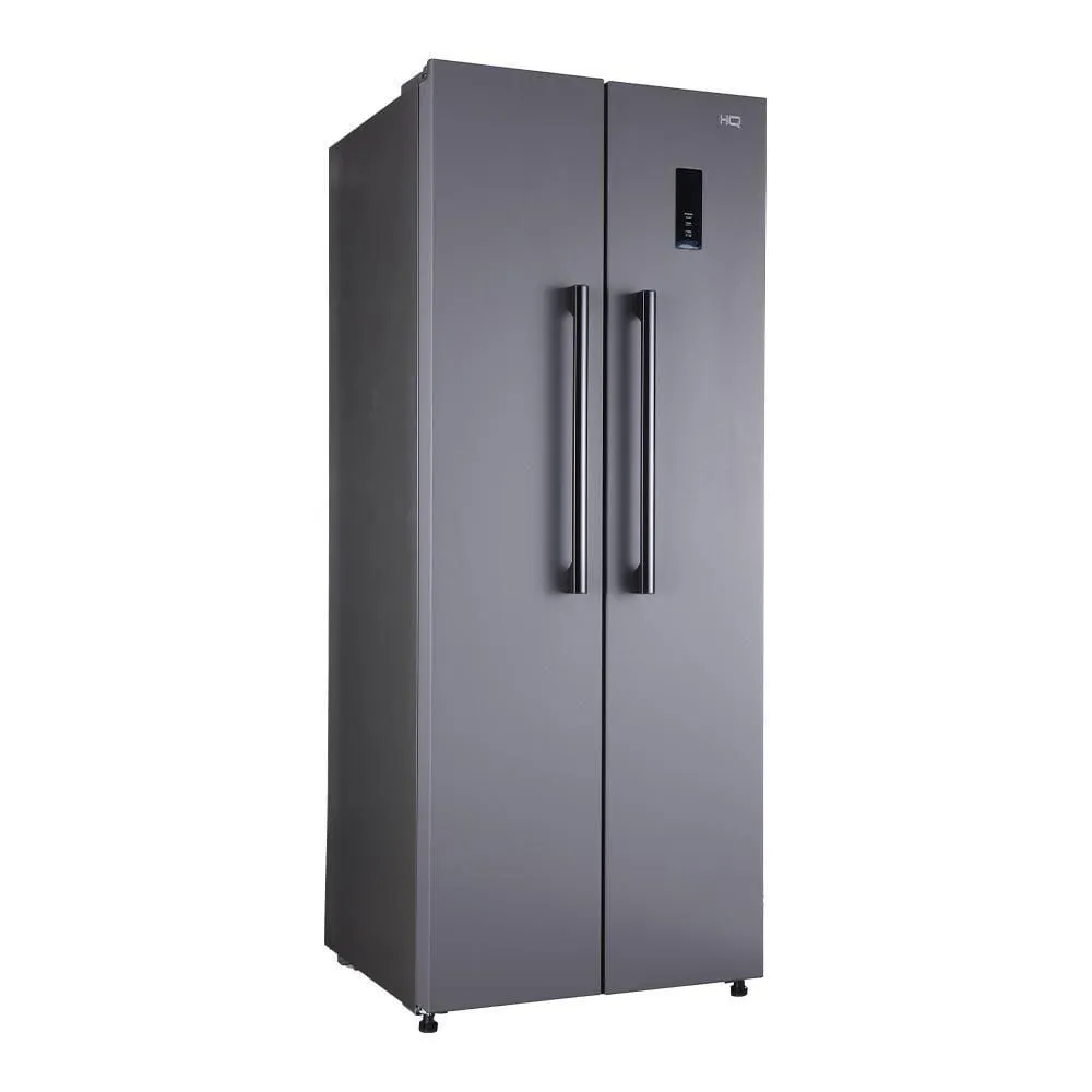 Geladeira Refrigerador Hq Frost Free Side By Side 460 Litros Cinza Hq-460sbsff 220v