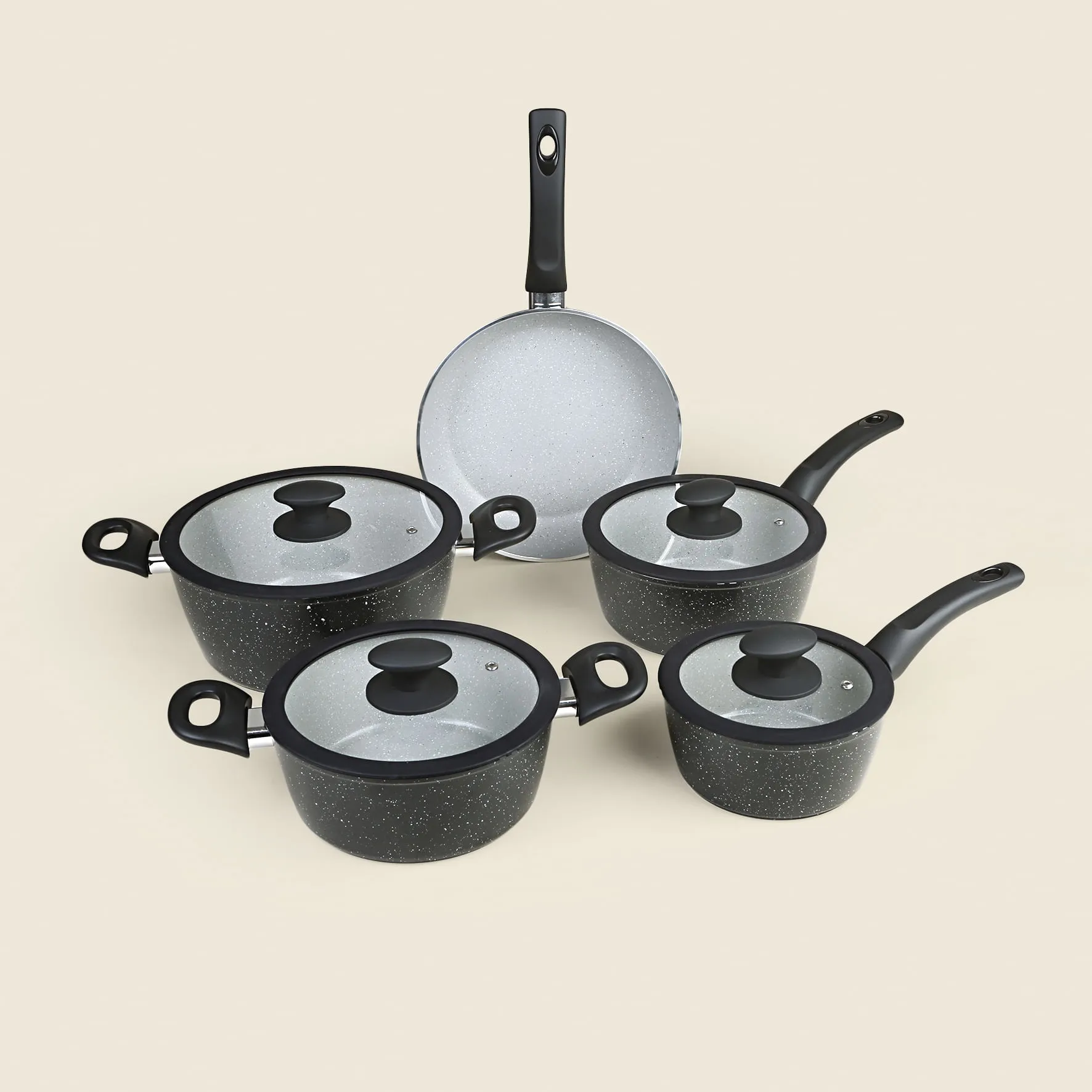Jogo De Panela Volcano Induo Preto Com 5 Peas - A\casa By Brinox