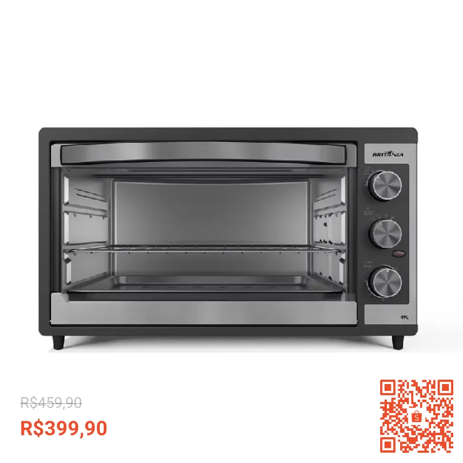Forno Eltrico 49l Britnia Bfe49 Dupla Resistncia