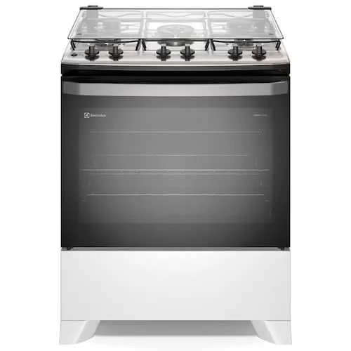 Reembalado: Fogo 5 Bocas Branco Efficient Com Mesa Inox Fe5ib Bivolt - Electrolux