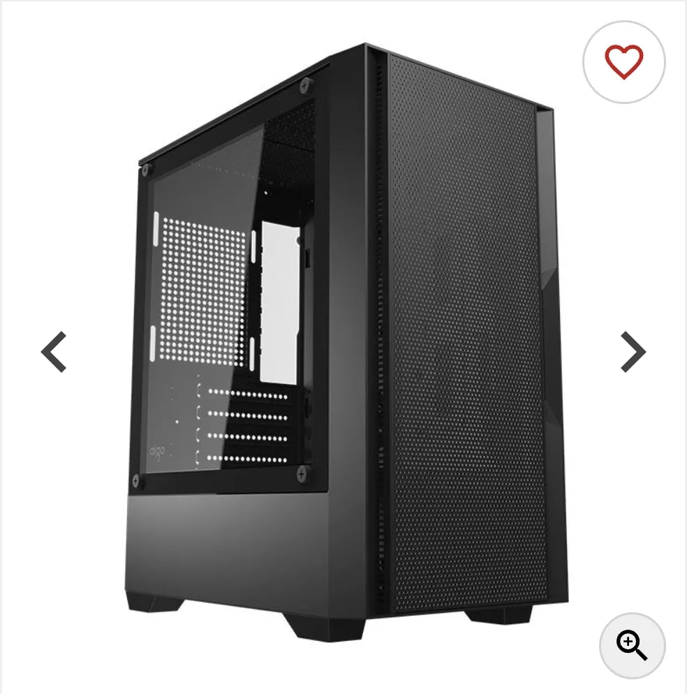 Gabinete Gamer Aigo Darkflash C195m Mesh, Mid-tower, Lateral De Vidro, Preto, Ac-c195m-mesh-b-hq1